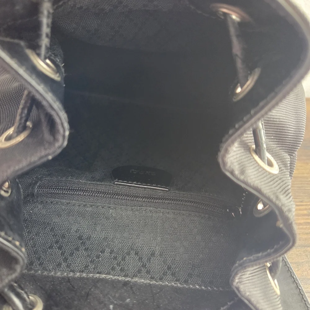 Gucci Vintage Bamboo Leather and Nylon Mini Backpack - Picture 12 of 15
